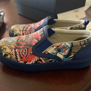 Authentic Gucci Supreme Toddler slip-ons